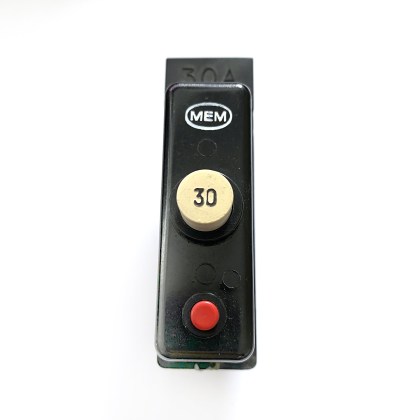 MEM QCB Brown Push Button Plug In 30A 30 Amp MCB with Base Shield Circuit Breaker M3Shield Circuit Breaker M3